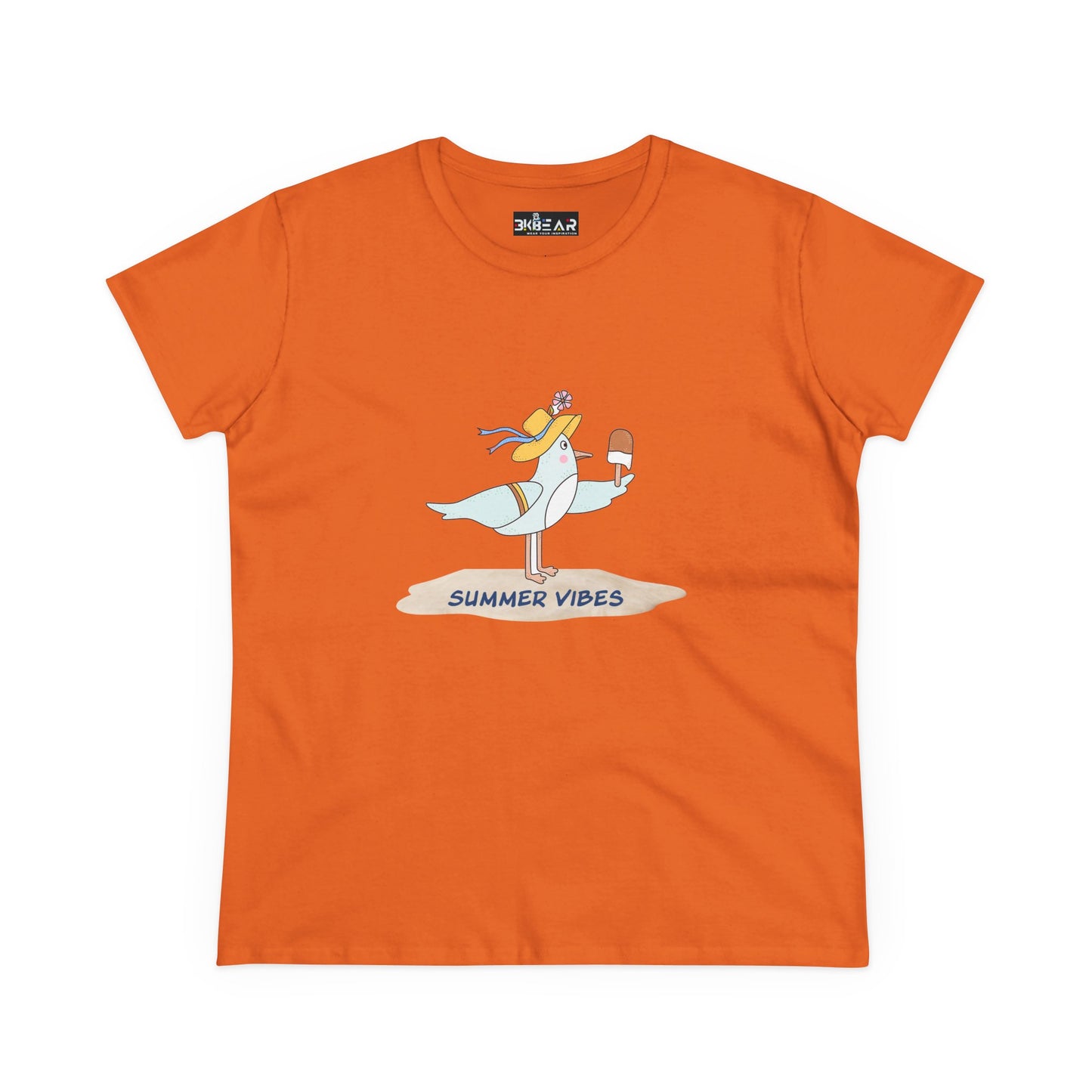 Regal Seagull Summer Vibes. Women's Midweight Cotton Tee