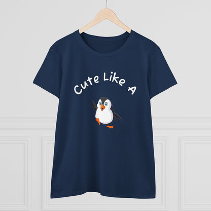 Cute Like a Penguin – Penguin Graphic T-Shirt for Women