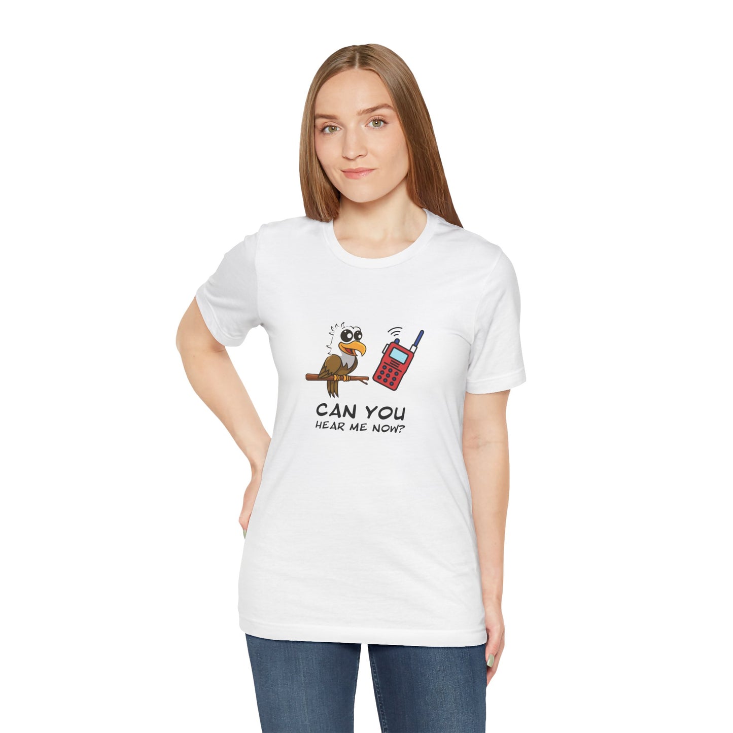 Burrowing Owl. Can You Hear Me Now? Unisex Jersey Short Sleeve Tee