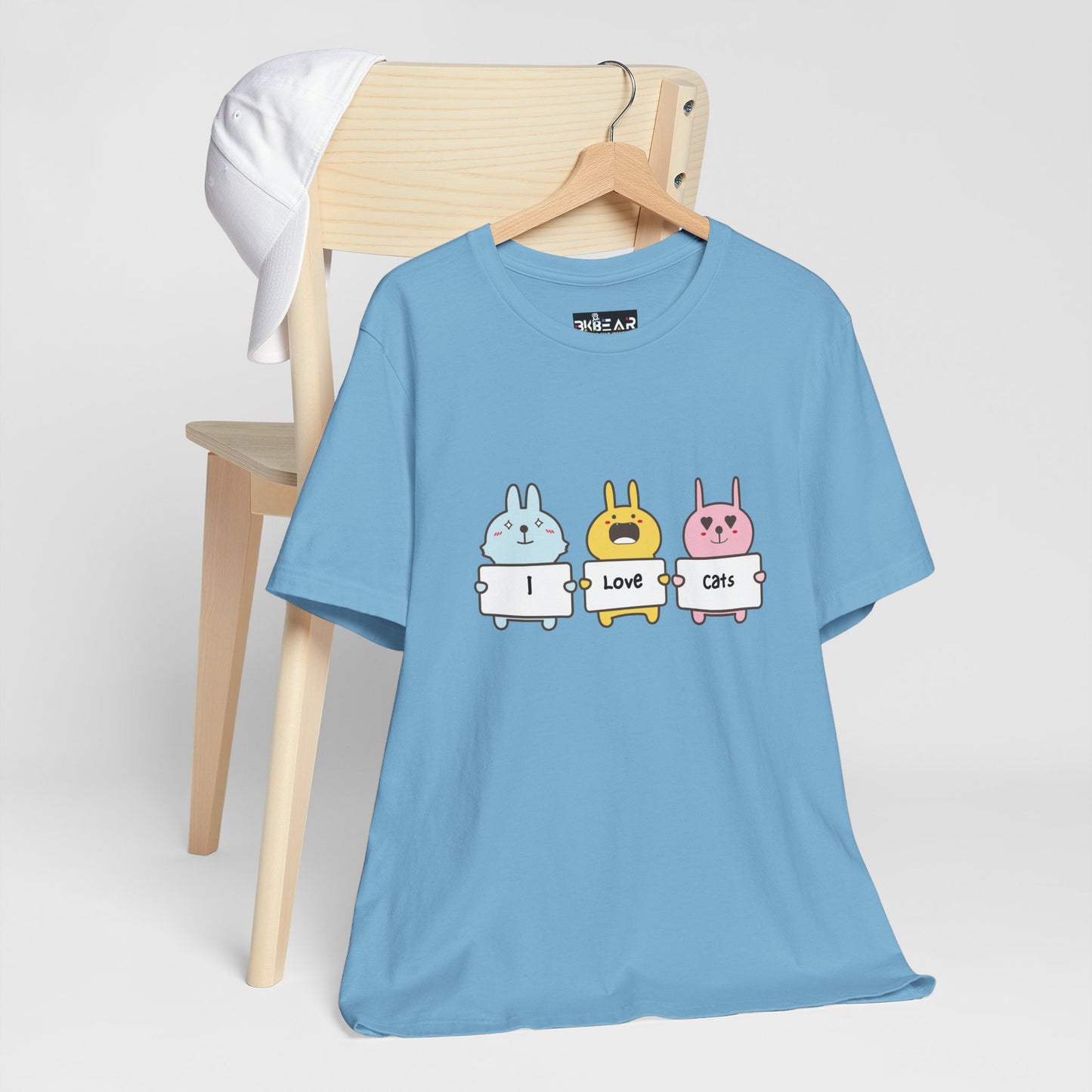 I Love Cats. Women's Unisex Jersey Short Sleeve Tee