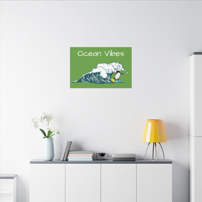 Ocean Vibes. Green Canvas Gallery Wraps