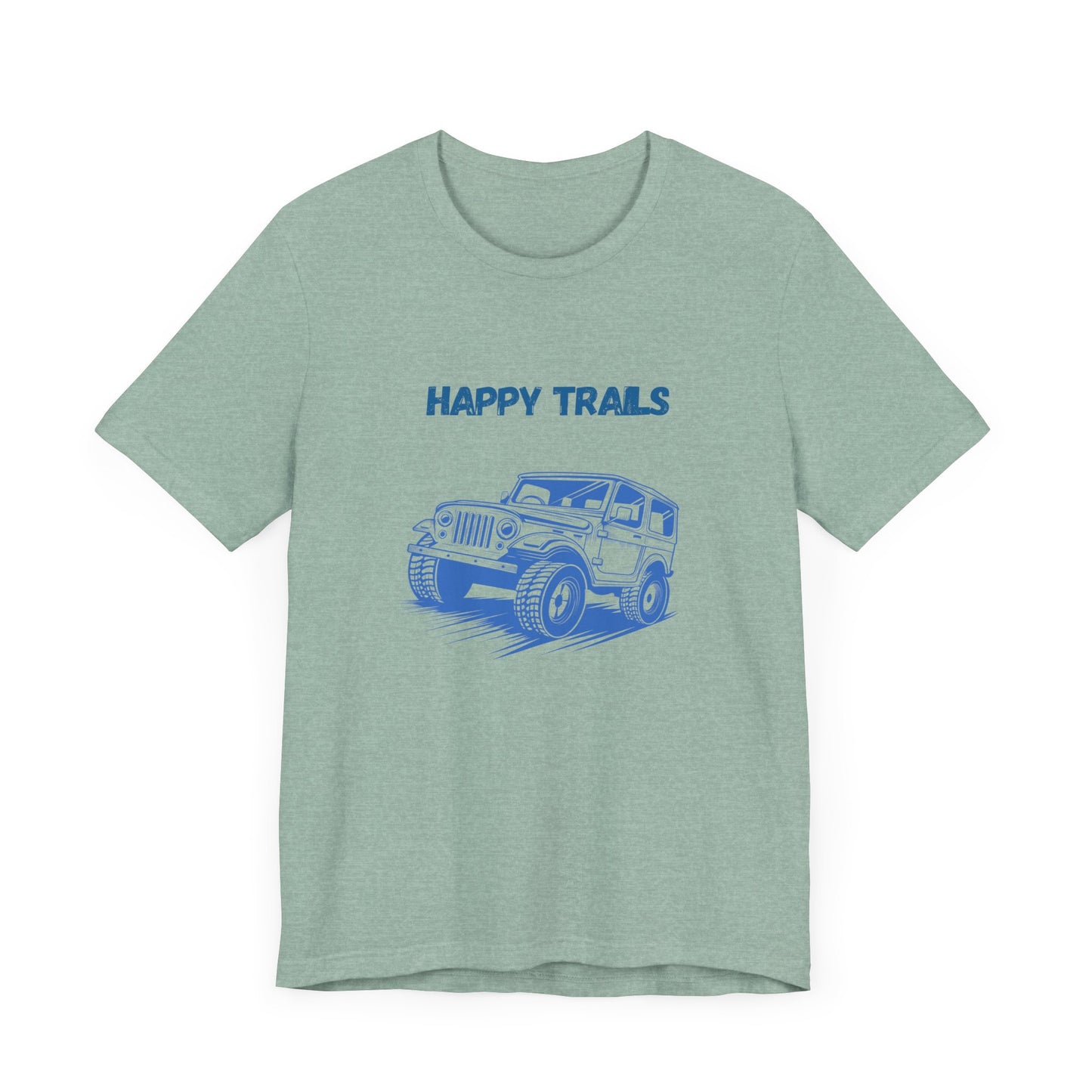 Exploring Happy Trails In a Jeep.  Unisex Short Sleeve Tee