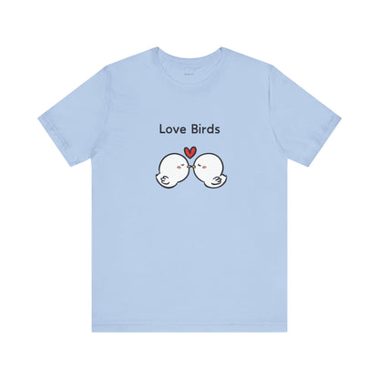 White Canary Love Birds. Unisex Jersey Short Sleeve Tee