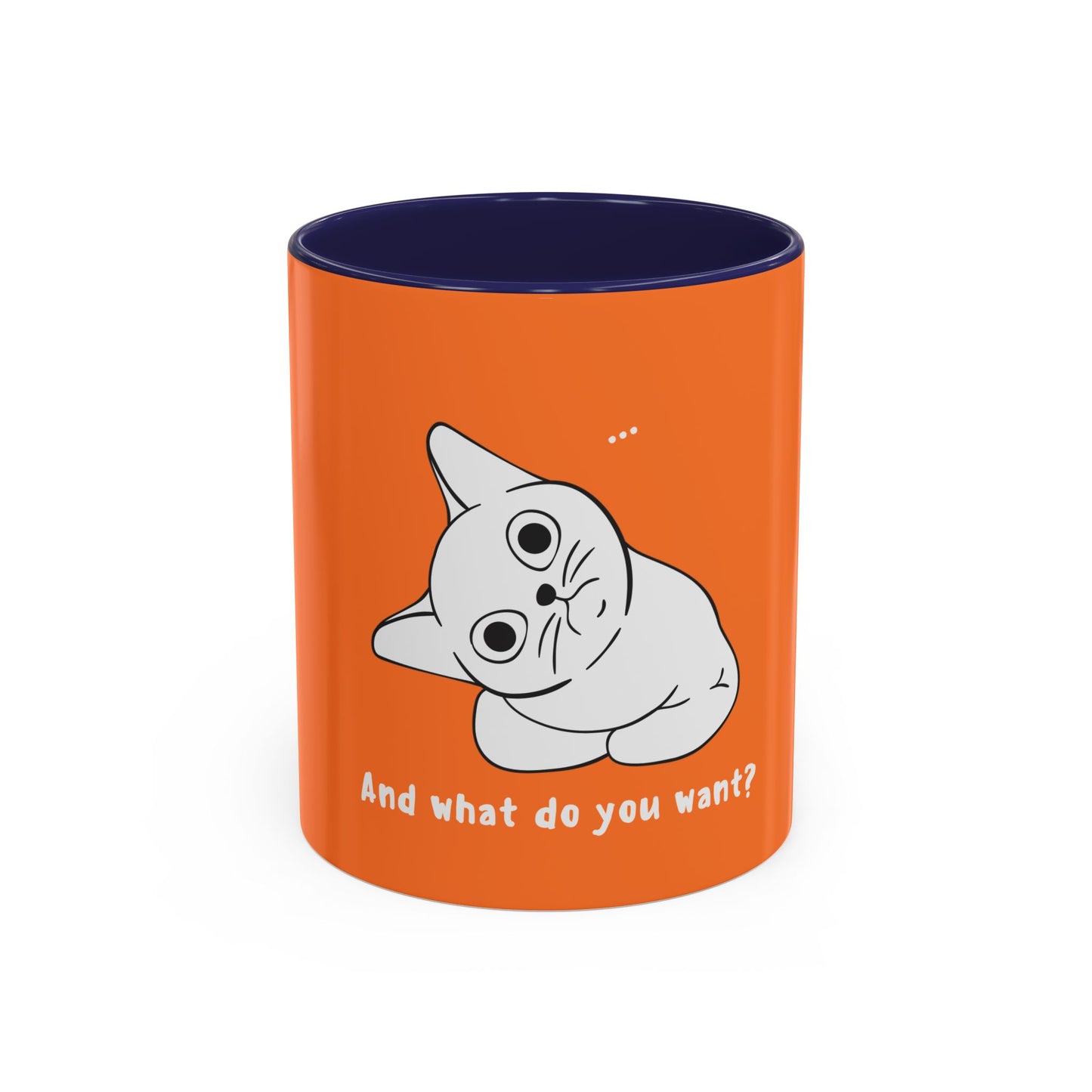 Vexing Cat Wondering What you Want. Time Coffee Mug, 11oz