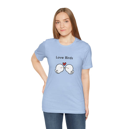 Love Birds Boyfriend T Graphic. Unisex Jersey Short Sleeve Tee