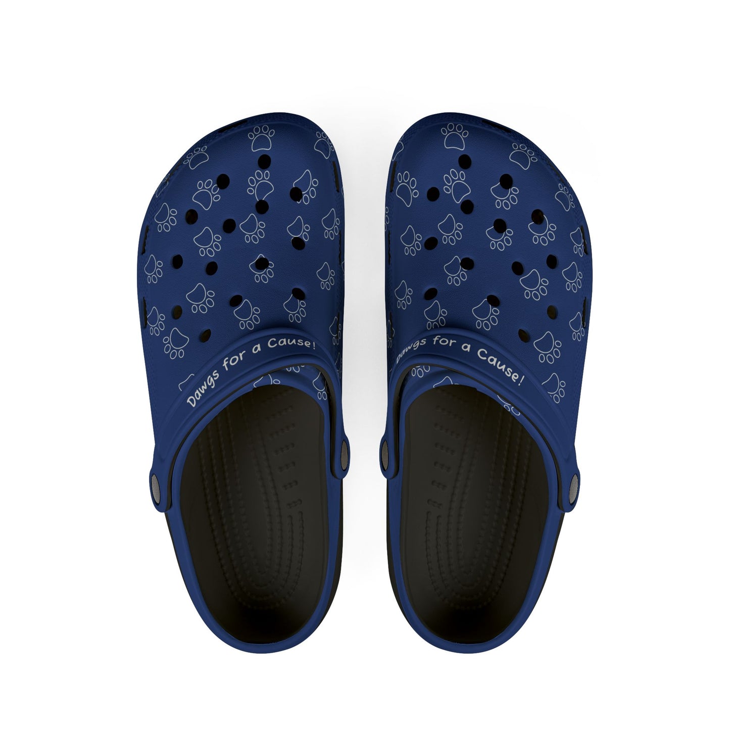 Blue Paw Print Clogs For Men - Dawgs For A Cause