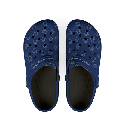 Blue Paw Print Clogs For Men - Dawgs For A Cause