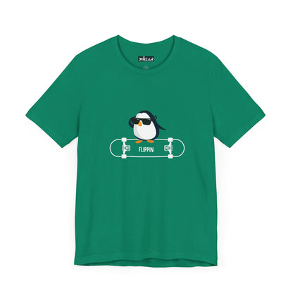 Adélie The Flippin Penguin. Unisex Jersey Short Sleeve Tee