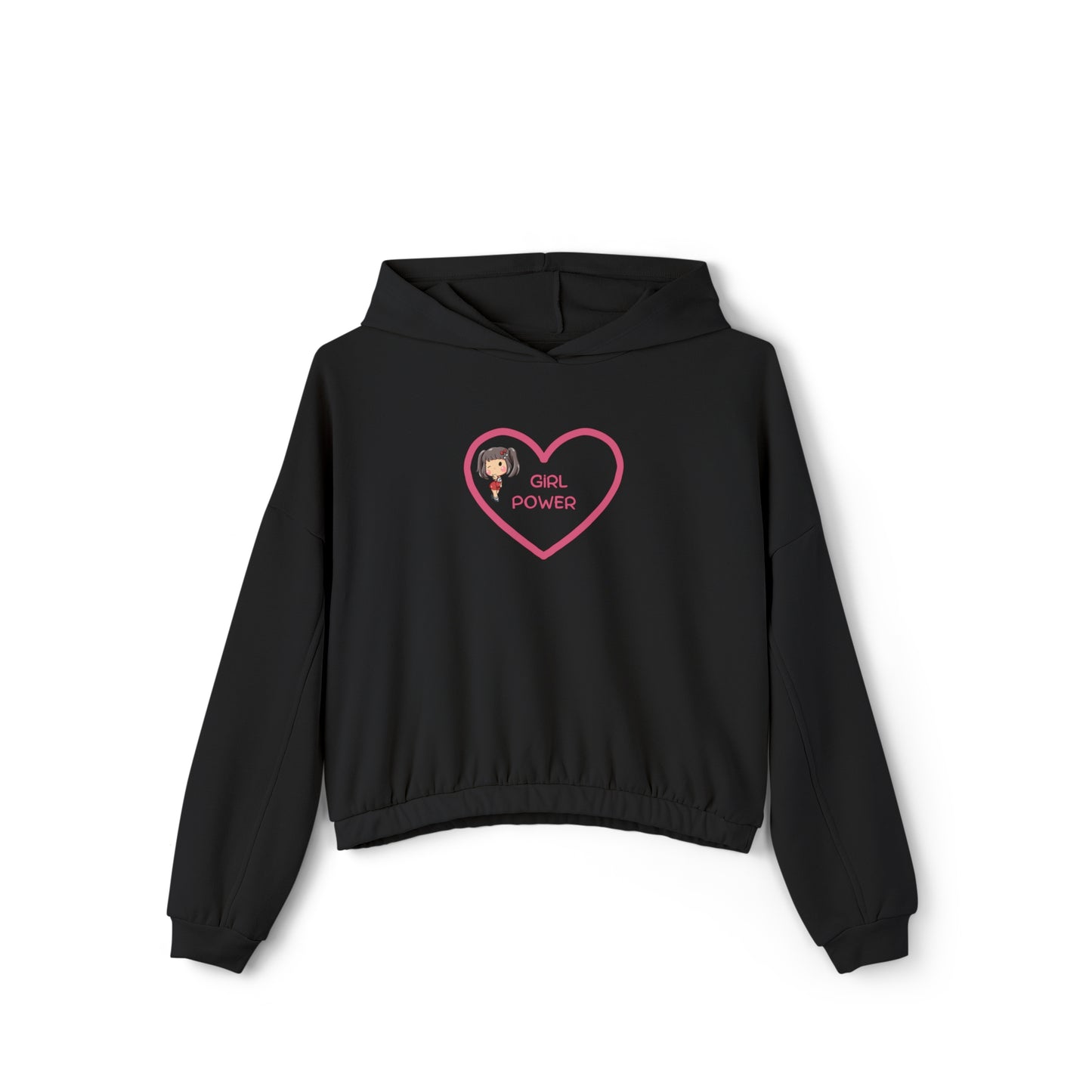 Girl Power. Women's Cinched Bottom Hoodie