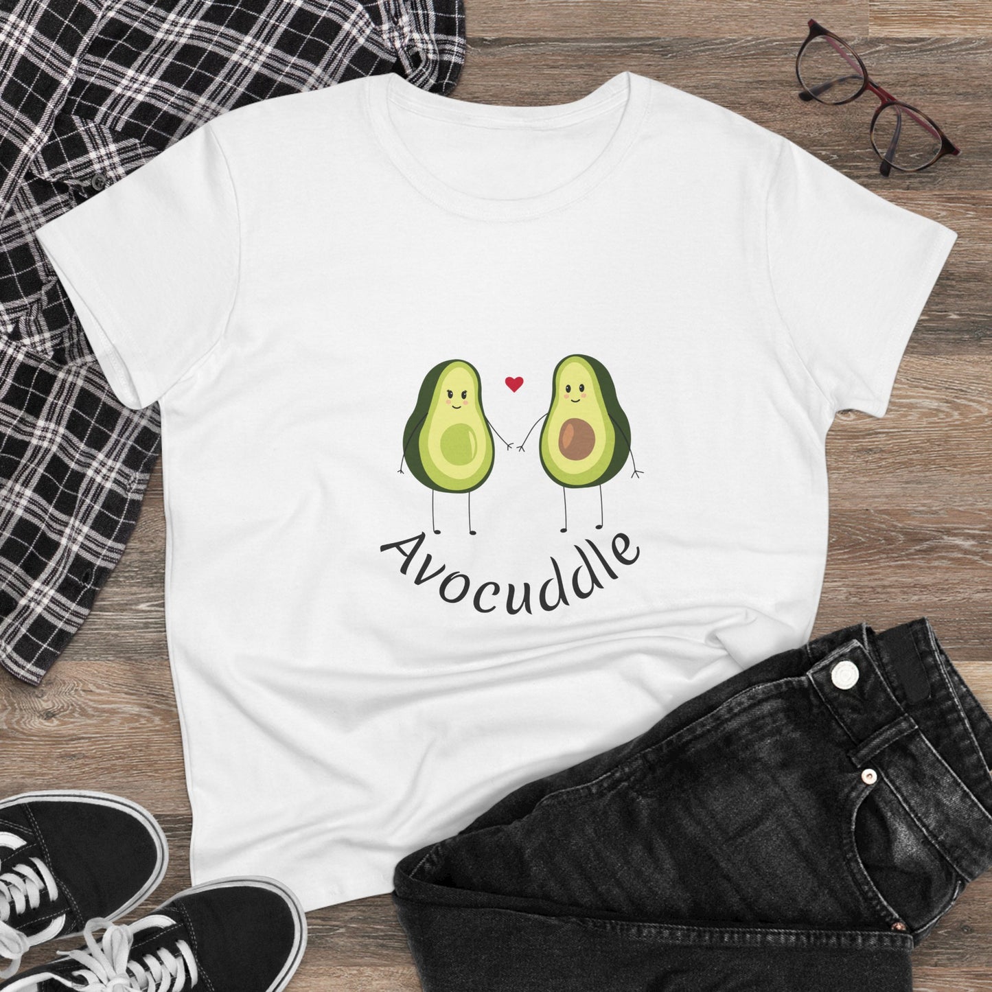 Avocuddle. Women's Midweight Cotton Tee