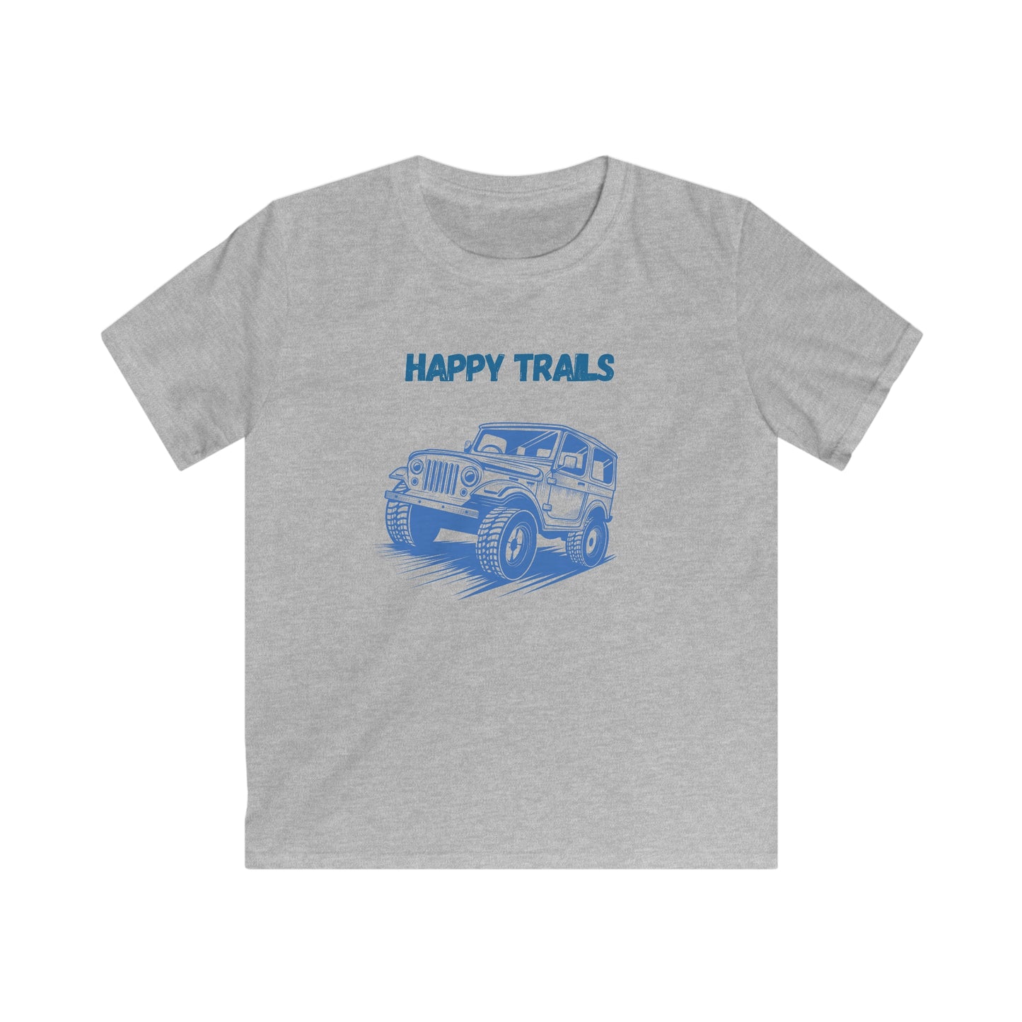 Exploring Happy Trails In a Jeep.  Kids Softstyle Tee