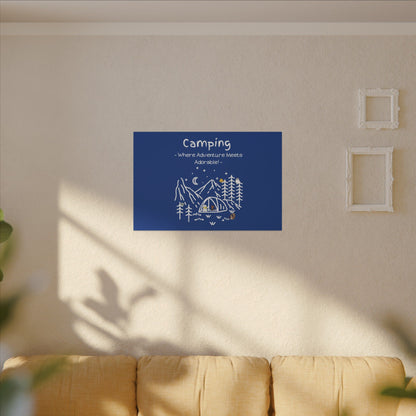 Camping. Where Adventure Meets Cuteness. Canvas Gallery Wraps