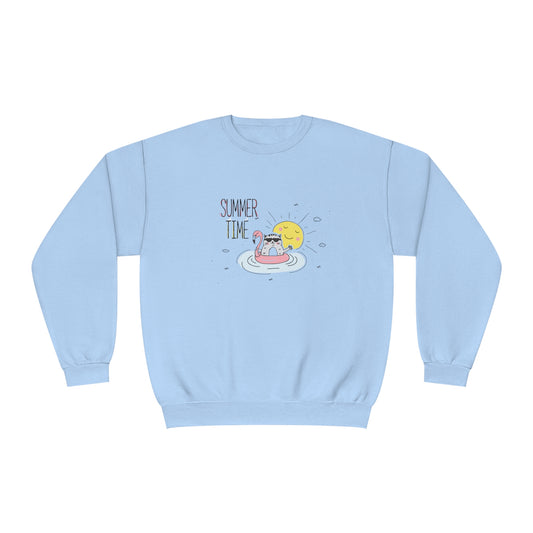 Jingles The Summertime Cat. Unisex NuBlend® Crewneck Sweatshirt