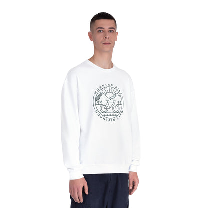 Morning Bike, Mountain View. Unisex NuBlend® Crewneck Sweatshirt