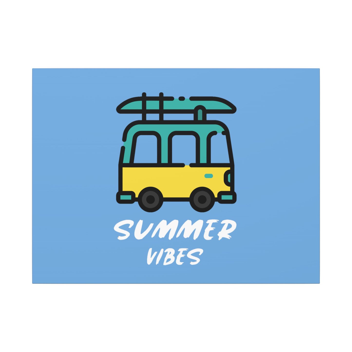 Summer Vibes Canoe on Van. Canvas Gallery Wraps