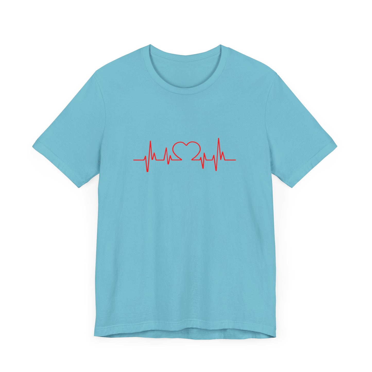 I Love You Heart Beat. Unisex Jersey Short Sleeve Tee