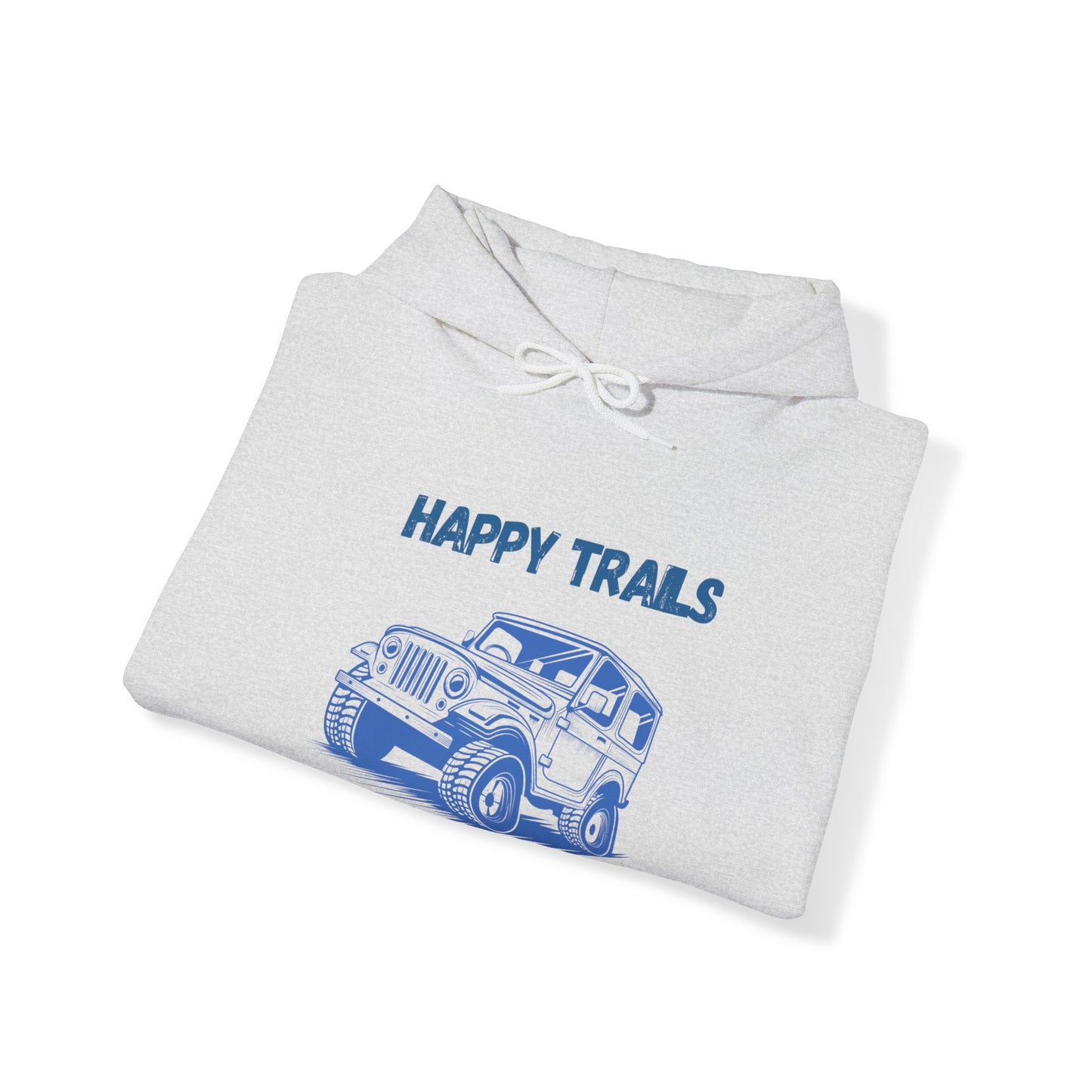 Exploring Happy Trails In a Jeep. Unisex Hooded Sweatshirt.