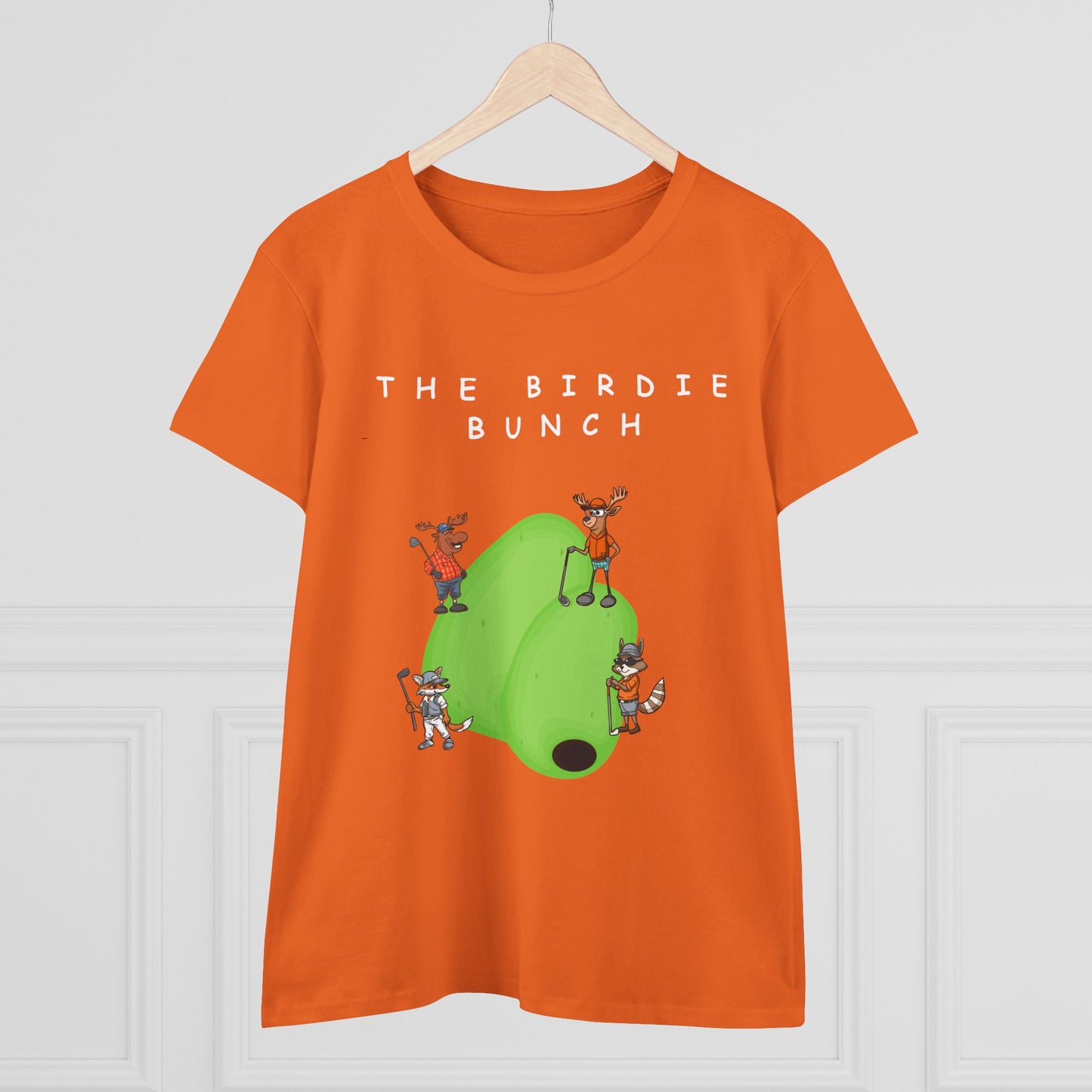 The Birdie Bunch.  Midweight Women's Cotton Tee.