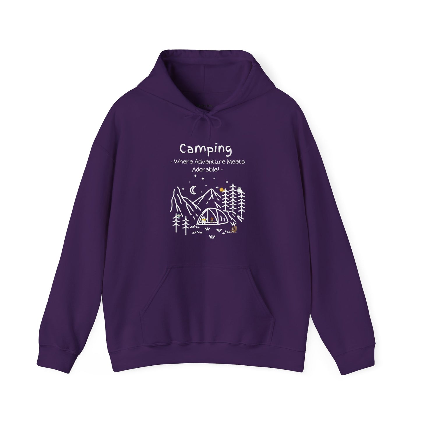 Camping. Where Adventure Meets Adorable. Unisex Hooded Sweatshirt.