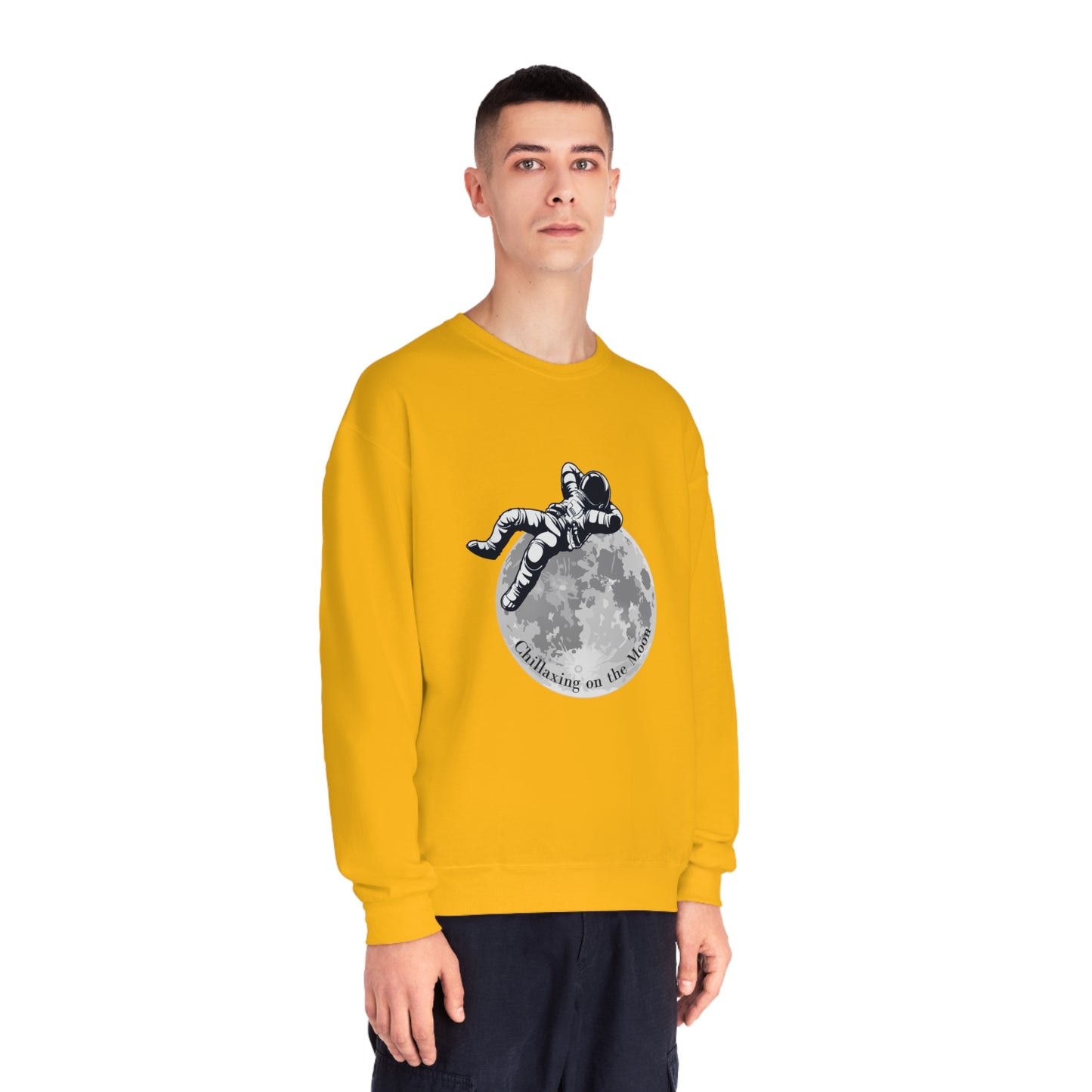 Chillaxing on The Moon. Unisex NuBlend® Crewneck Sweatshirt