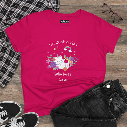 Girl Who Loves Cats T-Shirt – Purrfect Graphic Tee for Cat Lovers