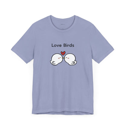 White Canary Love Birds. Unisex Jersey Short Sleeve Tee