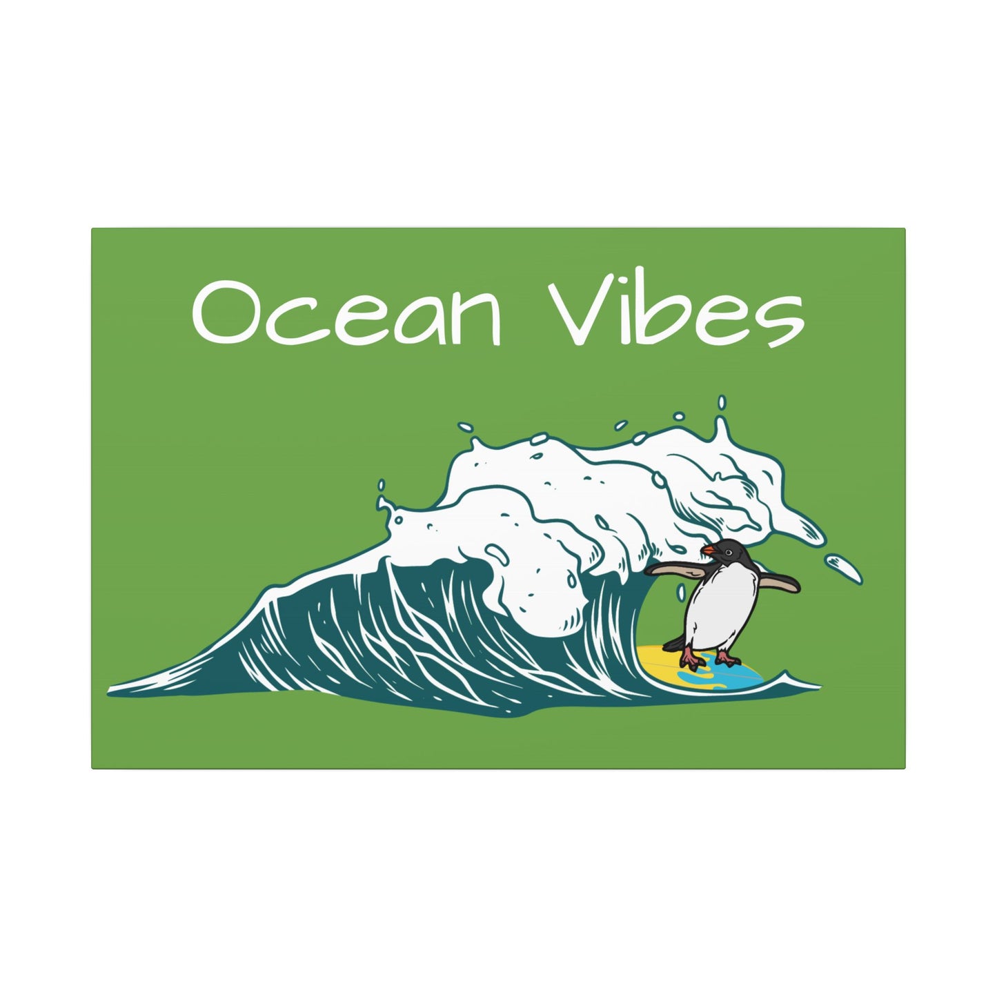 Ocean Vibes. Green Canvas Gallery Wraps