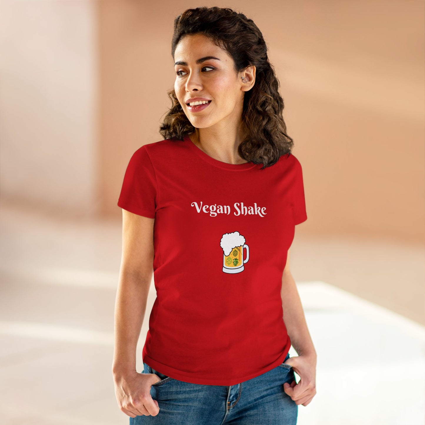 Vegan Shake.  Women's Midweight Cotton Tee