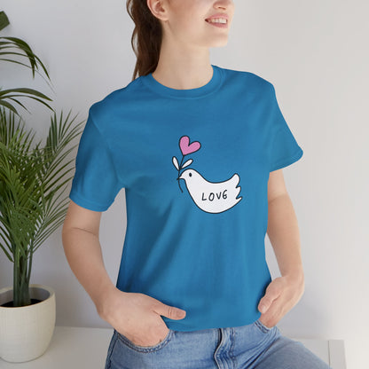 Love. Dove. Unisex Jersey Short Sleeve Tee