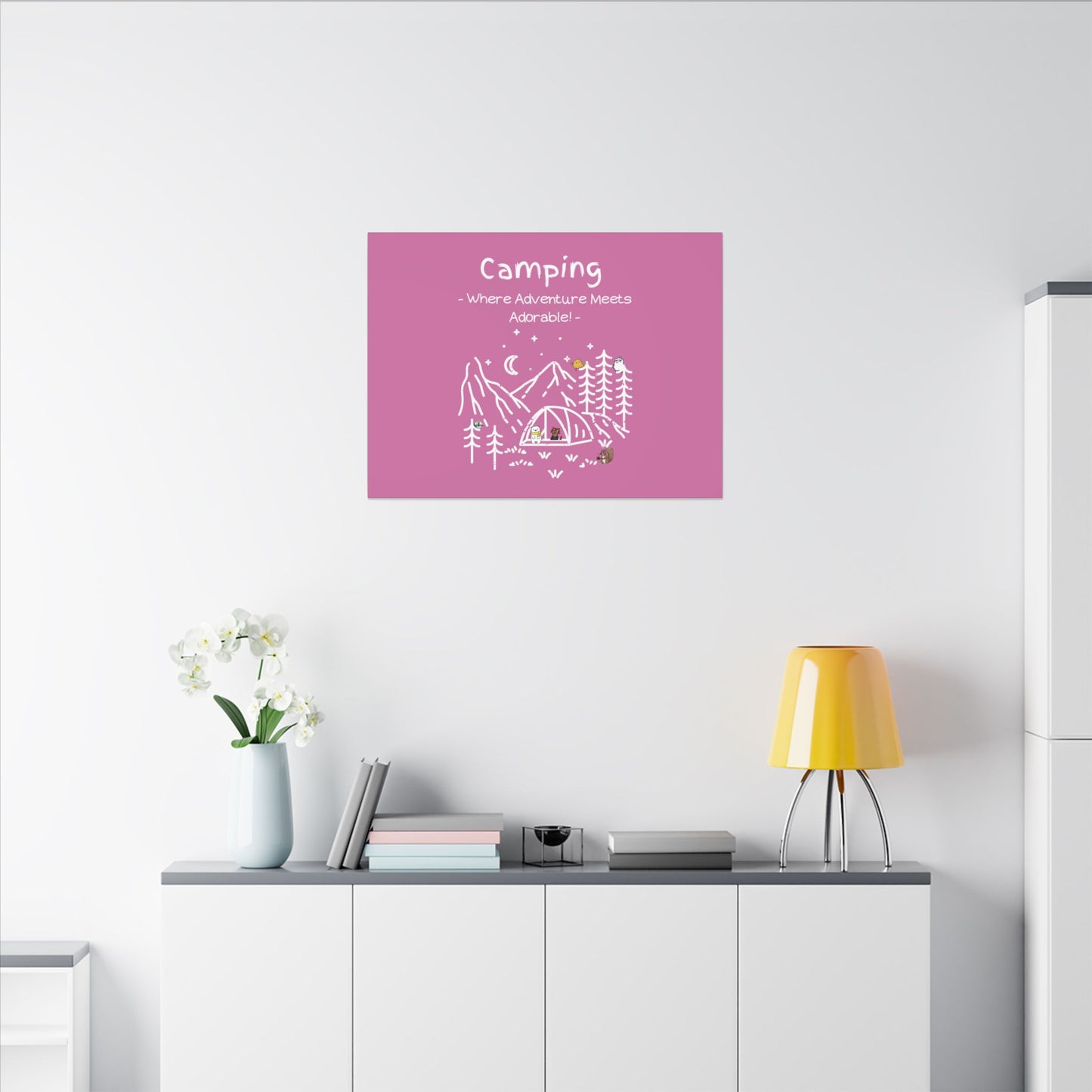 Camping. Where Adventure Meets Cuteness. Canvas Gallery Wraps