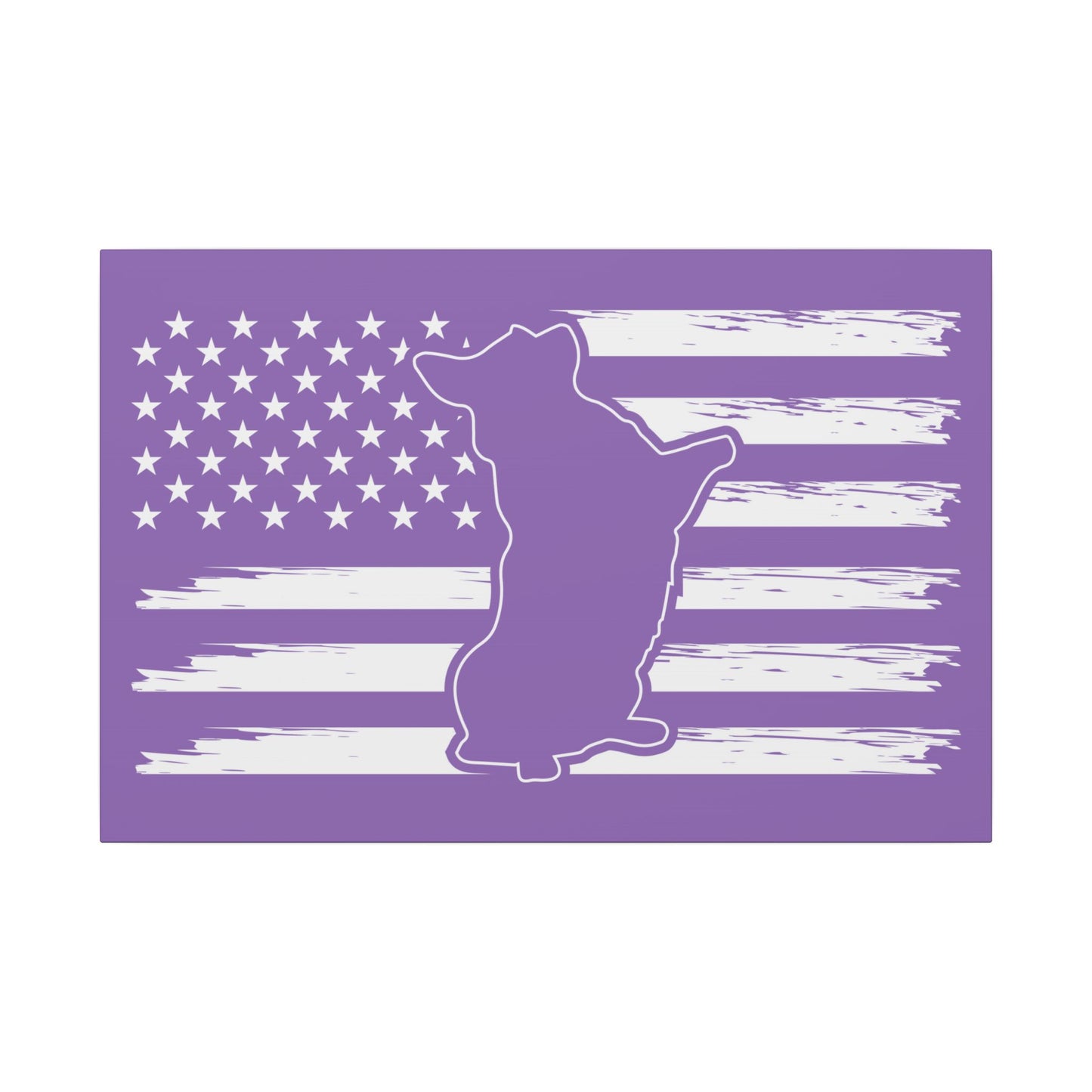 Charlie The American Flag Dog. Canvas Gallery Wraps
