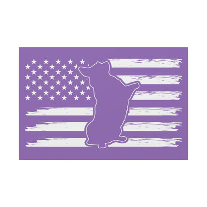 Charlie The American Flag Dog. Canvas Gallery Wraps