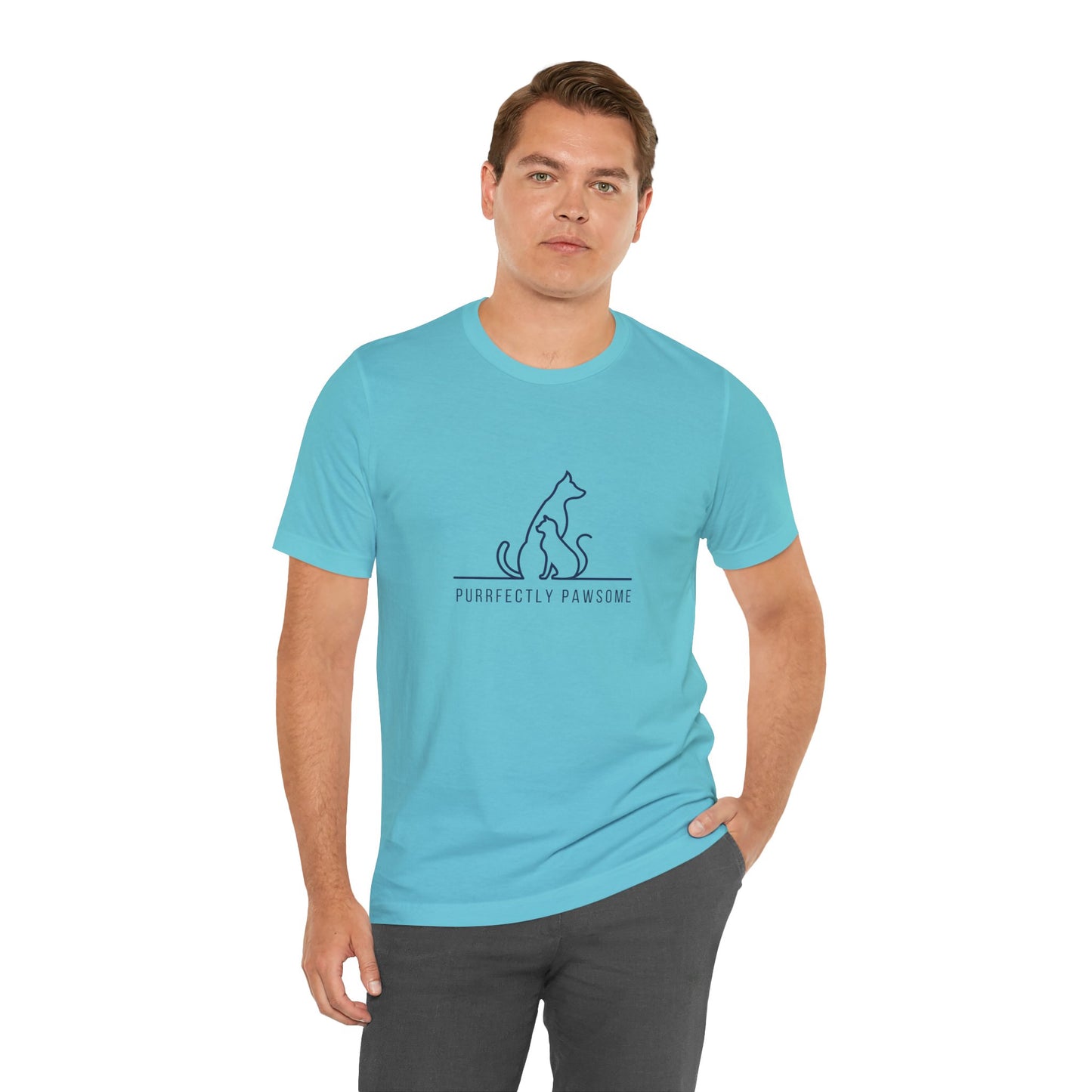 Purrfectly Pawsome. Unisex Jersey Short Sleeve Tee