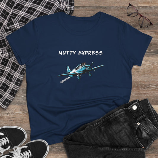 Nutty's Express Delivery. Always On-Time.. Women's Midweight Cotton Tee