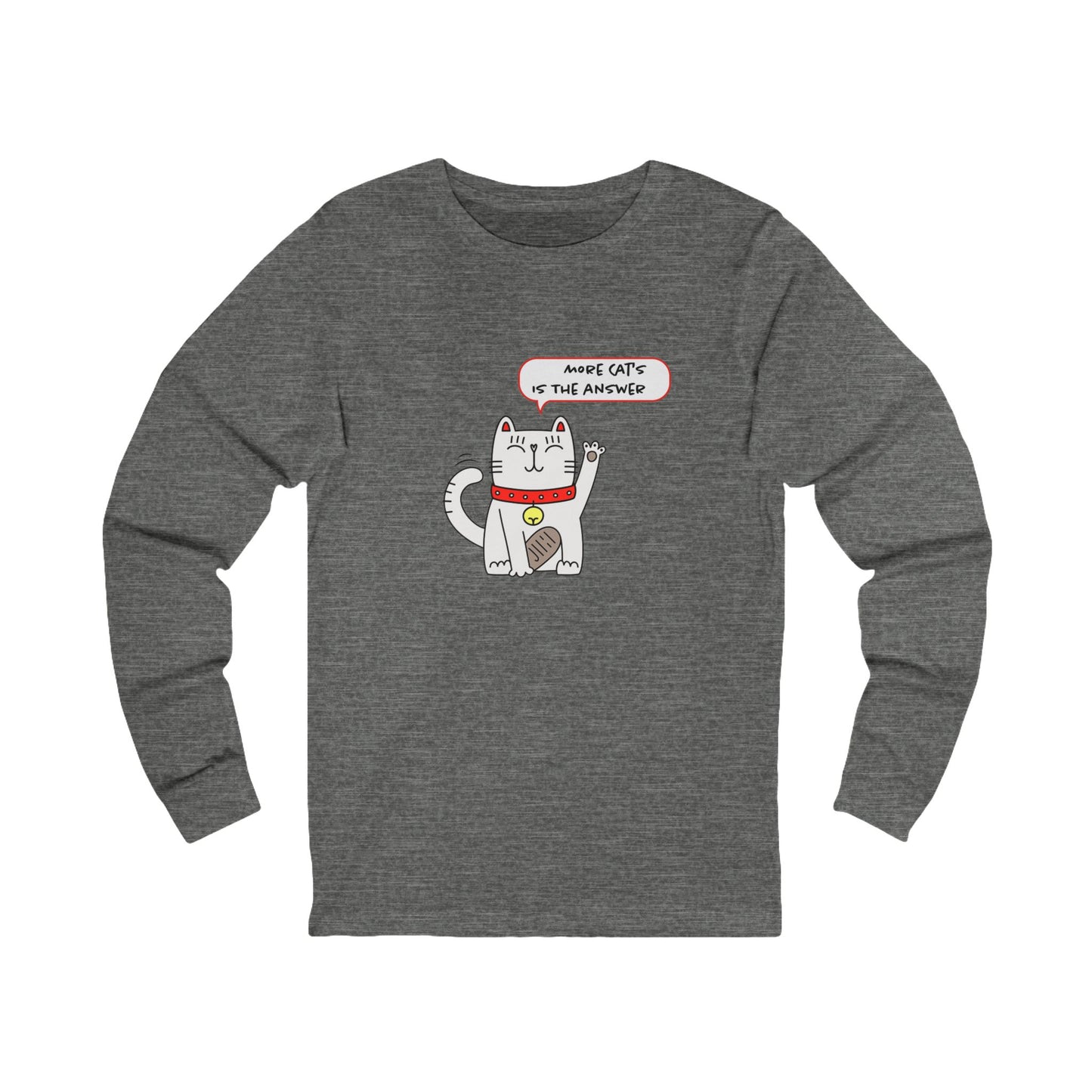 Oliver Says More Cats Is The Answer. Unisex Jersey Long Sleeve Tee