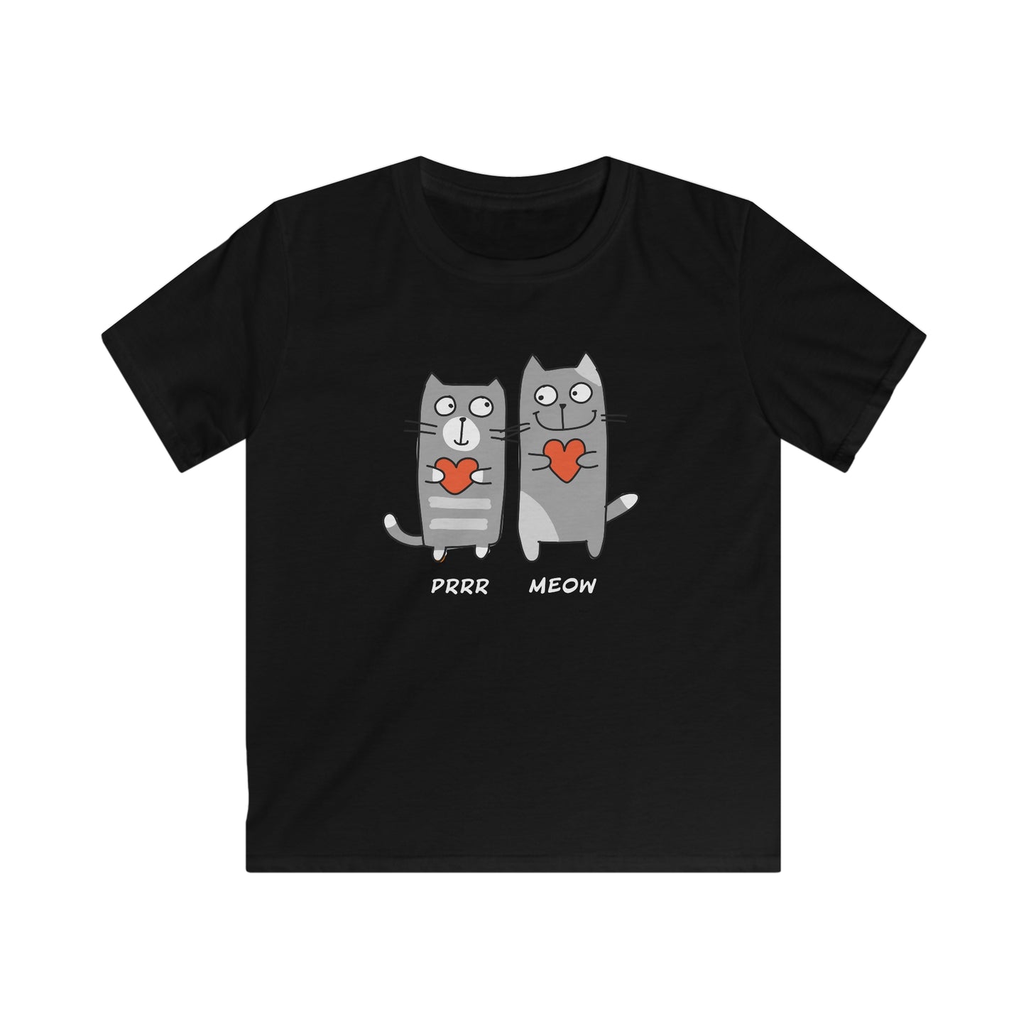 Happy Cat's. Prrr Meow. Kids Softstyle Tee