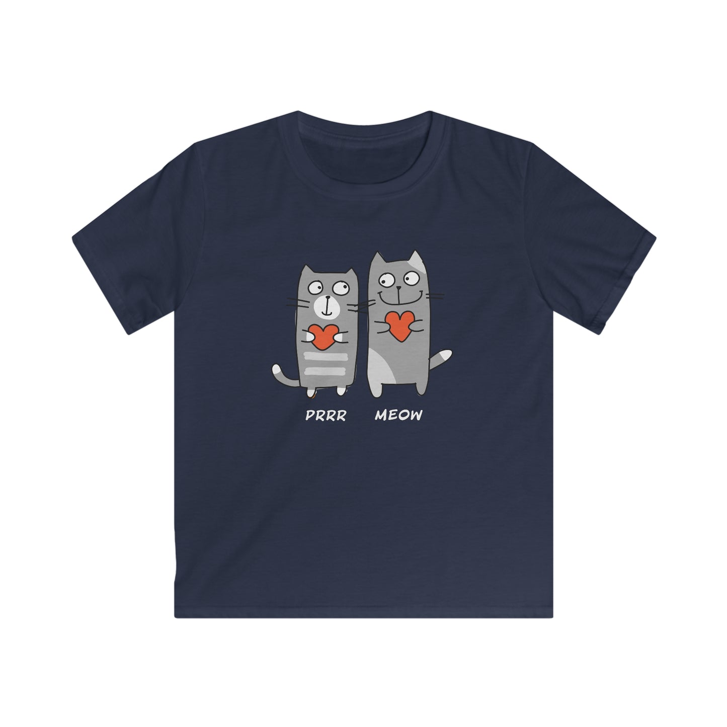 Happy Cat's. Prrr Meow. Kids Softstyle Tee