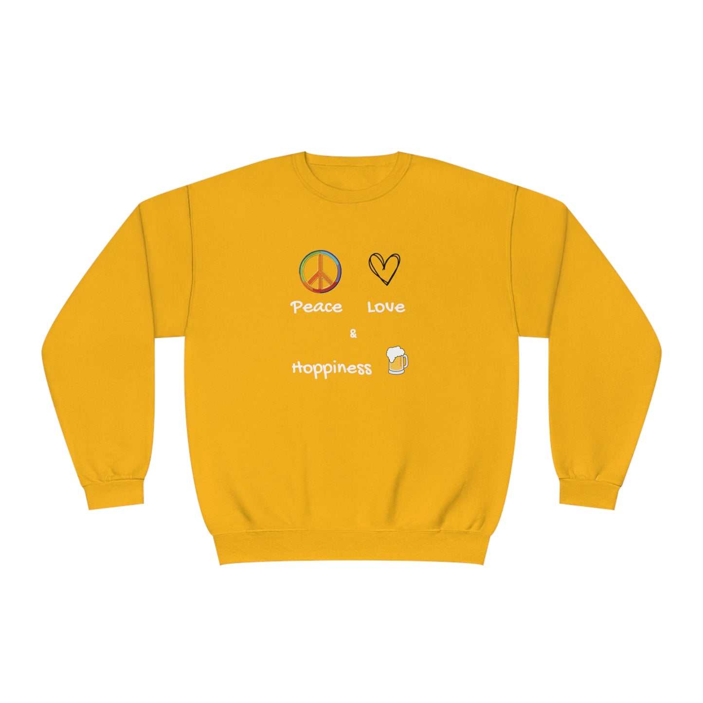 Peace, Love and Hoppiness. Unisex NuBlend® Crewneck Sweatshirt