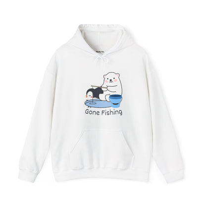 Gone Fishing. Unisex Hooded Sweatshirt.