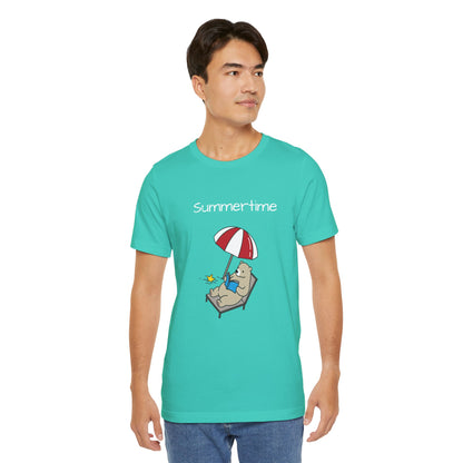 Summertime. Bear.  Unisex Jersey Short Sleeve Tee