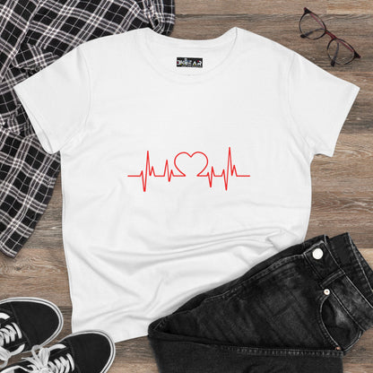 I Love You Heartbeat – Heartbeat Graphic T-Shirt for Women