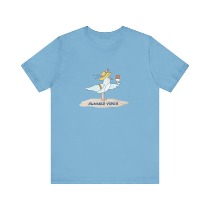 Regal Seagull Summer Vibes. Unisex Jersey Short Sleeve Tee