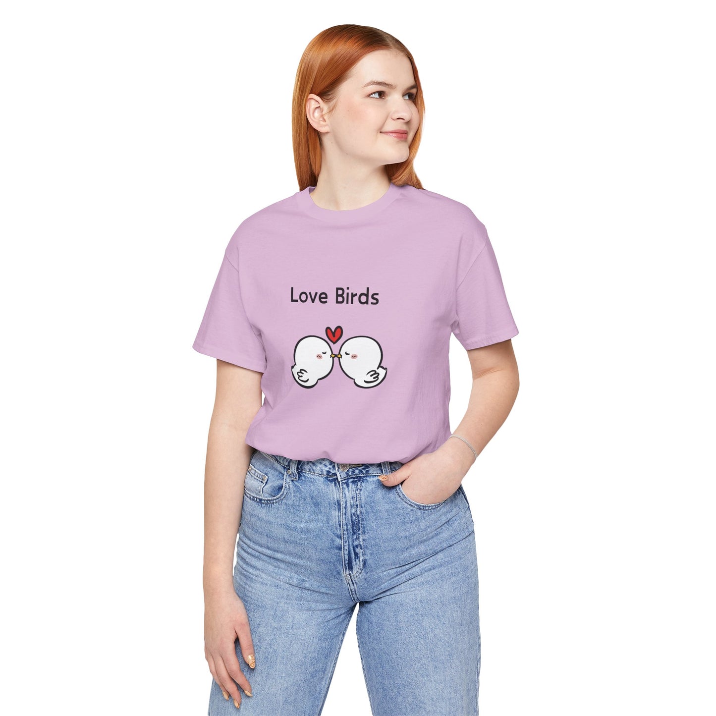 Love Birds Boyfriend T Graphic. Unisex Jersey Short Sleeve Tee