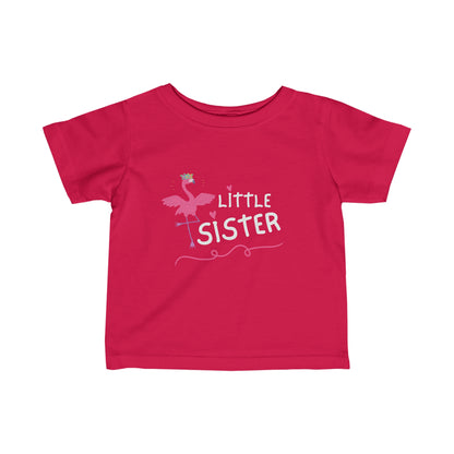 Little Sister. Pelican. Infant Fine Jersey Tee