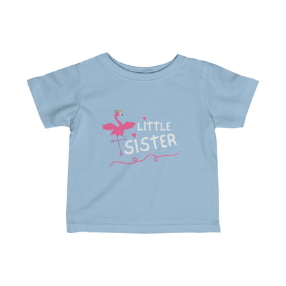 Little Sister. Pelican. Infant Fine Jersey Tee