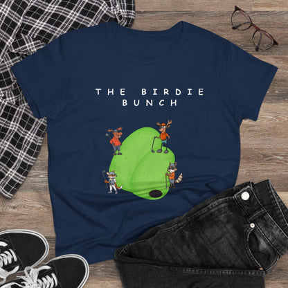 The Birdie Bunch.  Midweight Women's Cotton Tee.