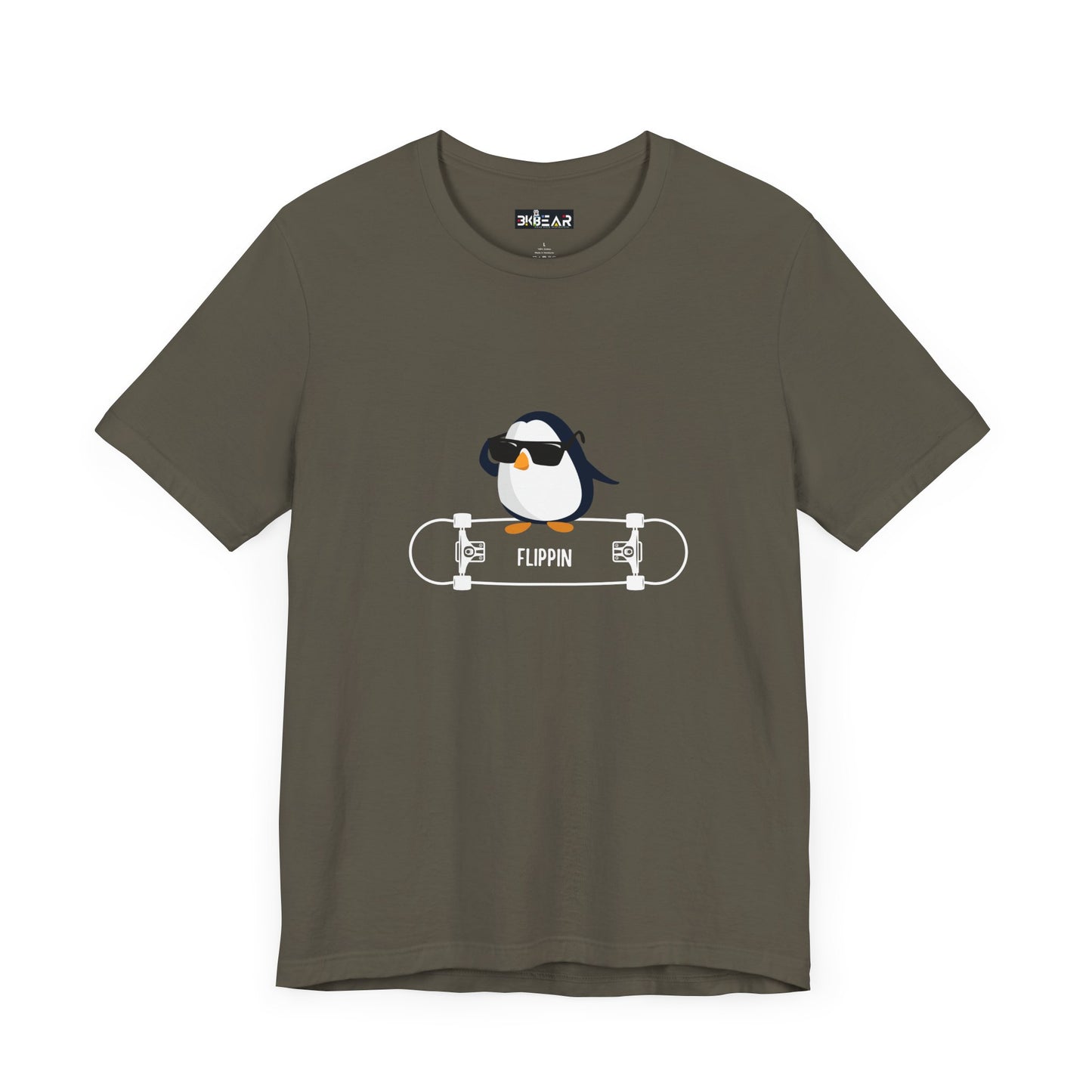 Adélie The Flippin Penguin. Unisex Jersey Short Sleeve Tee