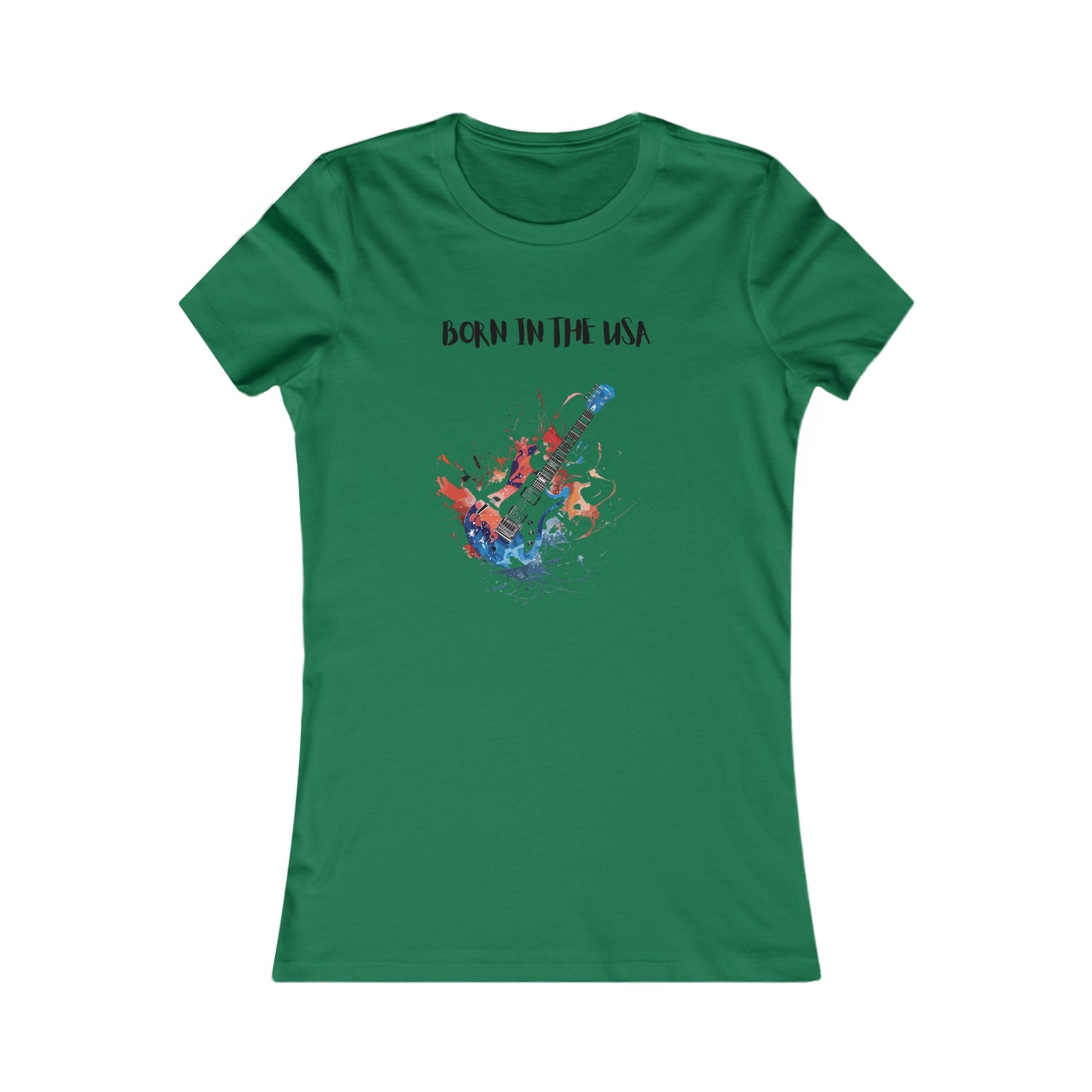 Born In The USA Guitar. Women's Favorite Tee