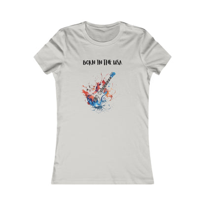 Born In The USA Guitar. Women's Favorite Tee