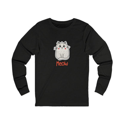 Loki The Cat. Meow.  Unisex Jersey Long Sleeve Tee.
